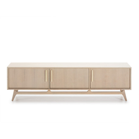 MUEBLE TV 160x40x45 MADERA NATURAL CON PATINA GRIS