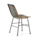 SILLA 58x44x79 METAL NEGRO/MIMBRE AZUL OSCURO/NATURAL