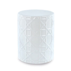 TABURETE 36x36x46 CERAMICA BLANCO