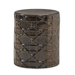 TABURETE 44x44x52 CERAMICA DORADO