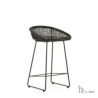 TABURETE 48,50x49x81,50 METAL NEGRO/MIMBRE NEGRO
