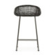 TABURETE 48,50x49x81,50 METAL NEGRO/MIMBRE NEGRO
