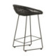 TABURETE 48,50x49x81,50 METAL NEGRO/MIMBRE NEGRO