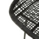 TABURETE 48,50x49x81,50 METAL NEGRO/MIMBRE NEGRO