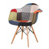 SILLON TAPIZADO PATCHWORK PATAS MADERA HAYA (SE VENDE POR MULTIPLO DE 2)