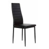 SILLA POLIPIEL NEGRA PATAS METALICAS PINTURA EPOXY (SE VENDE POR MULTIPLO DE 6)