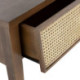 CONSOLA 140x45x87 MADERA MARRON/RATAN NATURAL