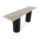CONSOLA 180x45x76 MADERA NEGRO/MARMOL TRAVENTINO