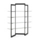 ESTANTERIA 140x40x182 METAL/CRISTAL TEMPLADO 8mm