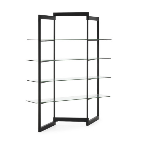 ESTANTERIA 140x40x182 METAL/CRISTAL TEMPLADO 8mm
