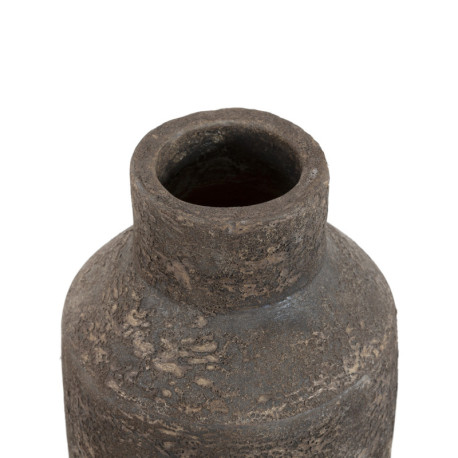 JARRON 16x16x51 TERRACOTA NEGRO ENVEJECIDO
