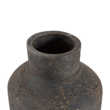 JARRON 23x23x53 TERRACOTA NEGRO ENVEJECIDO