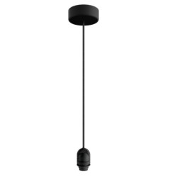 KIT ILUMINACION EXTERIOR IP65 NEGRO (FLORON-CABLE-PORTALAMPARA)