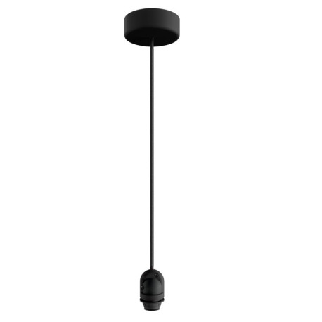 KIT ILUMINACION EXTERIOR IP65 NEGRO (FLORON-CABLE-PORTALAMPARA)