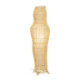 LAMPARA DE PIE 50x50x157 MIMBRE NATURAL/TELA BLANCO