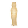 LAMPARA DE PIE 50x50x157 MIMBRE NATURAL/TELA BLANCO