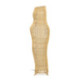 LAMPARA DE PIE 50x50x157 MIMBRE NATURAL/TELA BLANCO