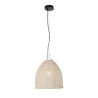 LAMPARA DE TECHO 35x35x35 RATAN BLANCO