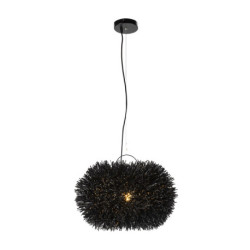 LAMPARA DE TECHO 50x50x33/200 RATAN NEGRO