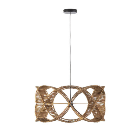 LAMPARA DE TECHO 60x60x35/200 RATAN NATURAL