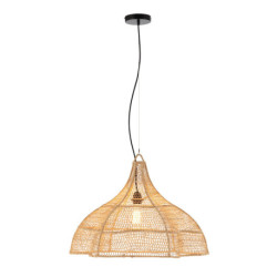 LAMPARA DE TECHO 60x60x47/200 RAFIA NATURAL