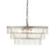 LAMPARA DE TECHO 61x43x32/140 METAL PLATEADO/CRISTAL FUNDIDO