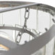 LAMPARA DE TECHO 61x43x32/140 METAL PLATEADO/CRISTAL FUNDIDO