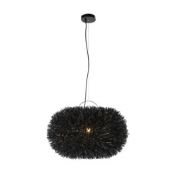 LAMPARA DE TECHO 70x70x40/200 RATAN NEGRO