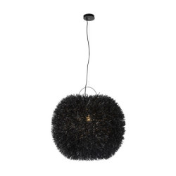 LAMPARA DE TECHO 80x80x80/200 RATAN NEGRO