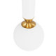 LAMPARA DE TECHO 8x8x38 ALUMINIO BLANCO/DORADO/CRISTAL BLANCO