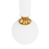 LAMPARA DE TECHO 8x8x38 ALUMINIO BLANCO/DORADO/CRISTAL BLANCO
