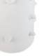 LAMPARA SOBREMESA 24x24x60 ARCILLA BLANCO/METAL CROMO/ SIN PANTALLA