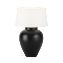 LAMPARA SOBREMESA 45x45x64 aprox. TERRACOTA NEGRO SIN PANTALLA