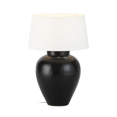 LAMPARA SOBREMESA 45x45x64 aprox. TERRACOTA NEGRO SIN PANTALLA