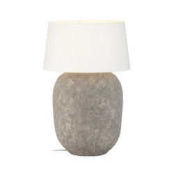 LAMPARA SOBREMESA 50x50x60 TERRACOTA GRIS SIN PANTALLA