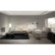 MESA AUXILIAR 46x46x58 MARMOL BLANCO/METAL NEGRO