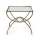 MESA AUXILIAR 63x63x58 METAL/CRISTAL DORADO ANTIQUE