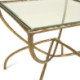 MESA AUXILIAR 63x63x58 METAL/CRISTAL DORADO ANTIQUE