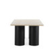 MESA COMEDOR 220x110x76 MADERA ROBLE NEGRO/MARMOL TRAVENTINO