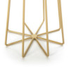 MESA COMEDOR 95x95x75 METAL DORADO/DM BLANCO