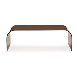 MESA DE CENTRO 130x75x42 CRISTAL CAFE (grosor 12 mm)