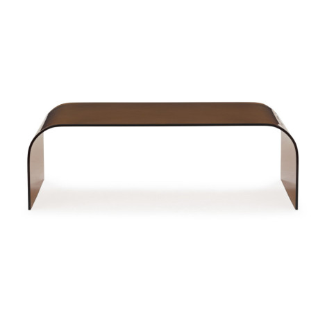 MESA DE CENTRO 130x75x42 CRISTAL CAFE (grosor 12 mm)