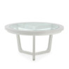 MESA DE CENTRO 80x80x40 MADERA BLANCO/CRISTAL
