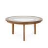 MESA DE CENTRO 80x80x40 MADERA NATURAL/CRISTAL