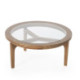 MESA DE CENTRO 80x80x40 MADERA NATURAL/CRISTAL