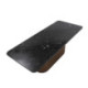 MESA DE COMEDOR 215x90x76 MADERA OLMO NOGAL/METAL NEGRO MATE/MARMOL RECONSTRUIDO NEGRO MARQUINA