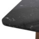 MESA DE COMEDOR 215x90x76 MADERA OLMO NOGAL/METAL NEGRO MATE/MARMOL RECONSTRUIDO NEGRO MARQUINA