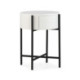 MESITA DE NOCHE 48x48x61 MADERA BLANCO/METAL NEGRO