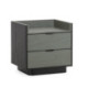 MESITA DE NOCHE 55x45x55 MADERA CEDRO NEGRO Y GRIS/METAL NEGRO