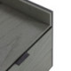 MESITA DE NOCHE 55x45x55 MADERA CEDRO NEGRO Y GRIS/METAL NEGRO